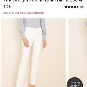 Ann Taylor straight pants in herringbone